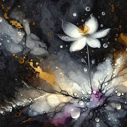 Open snowdrop – delicate elegance in an abstract play of light