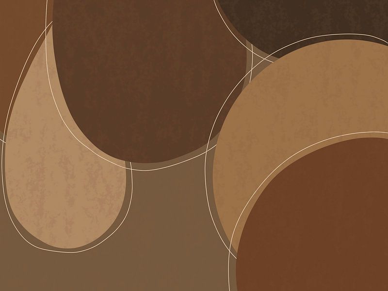 Brown Abstract Shapes by Gypsy Galleria