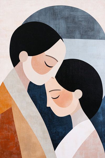 Minimalist portrait of lovers by Imperial Art House