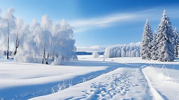 Winterbos in de sneeuw magisch winterlandschap van Animaflora PicsStock