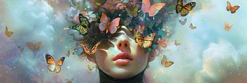 Butterfly Dreams van Abstract Schilderij