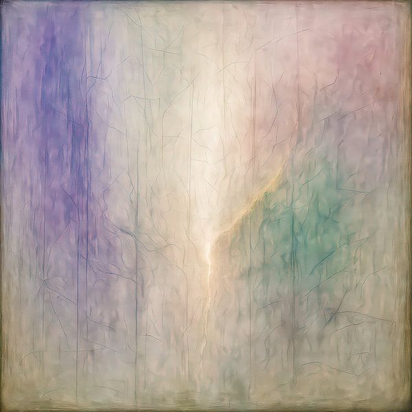 Zwischen den Schleiern – Lichtbruch in einem Feld aus Stille und Erinnerung von Klaus Tesching - Art-AI