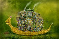 The snail with flowers house to Woodstock !