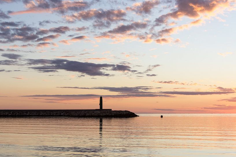 Sunset on the Spanish coast by Peter Haastrecht, van