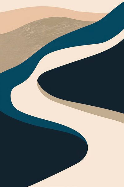 Abstract shapes in a play of colours by Poster Art Shop