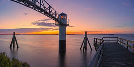 Panoramic sunrise at Oostmahorn gauge by Henk Meijer Photography