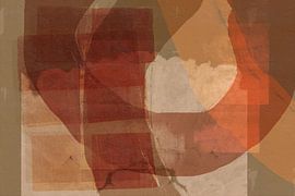 Abstract art in terracotta, beige, brown. by Dina Dankers
