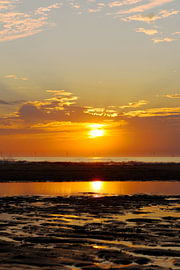 Die goldene Stunde am Strand von Scheveningen von Solange Ravenswaay