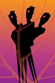 Drie vrienden in harmonie van Siegfried Gwosdz