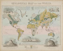 Geographisches Diagramm: Geologische Weltkarte, John Emslie