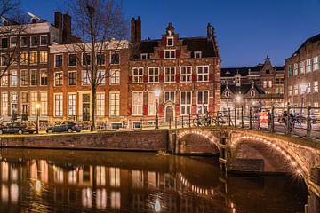 La maison sur les trois canaux à Amsterdam