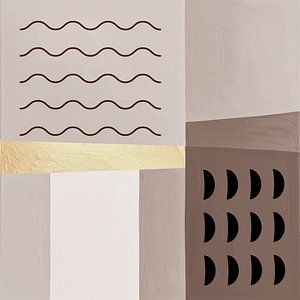 Modern abstrakt: Linien natürlich mit Gold