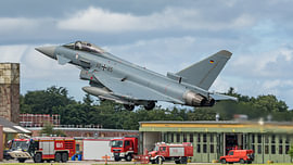Start eines deutschen Eurofighter Typhoon.