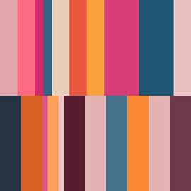 Modern abstract minimalist geometric art in bright pastel colors I by Dina Dankers