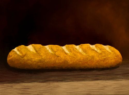 Frans stokbrood schilderen