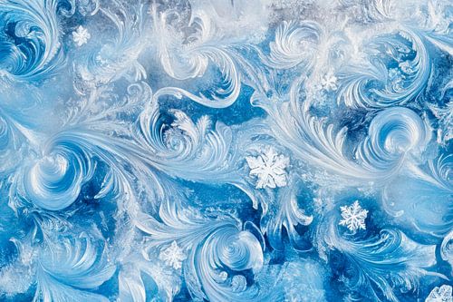 Sneeuwpatroon blauw