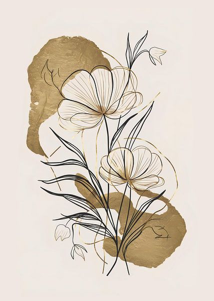 Flowers and gold by Andreas Magnusson