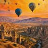 Sonnenaufgang in Kappadokien - Impressionistische Traumlandschaft von MIROKKU