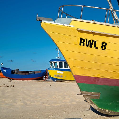 Bateaux de pêche sur la côte polonaise de la Baltique