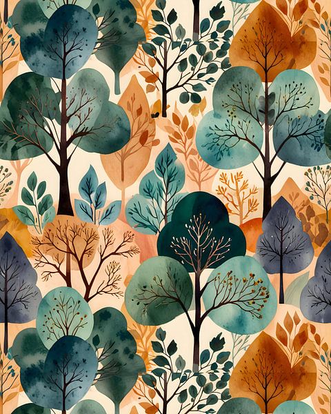 Enchanting Autumn Trees by Kintsugi99 