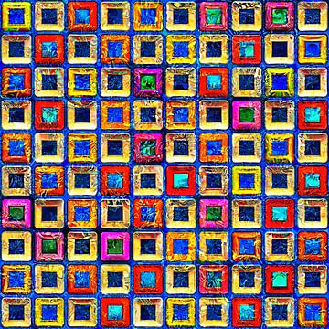 Colourful tiles full of detail