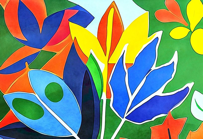 Kleurrijke bladeren #2 van zam art