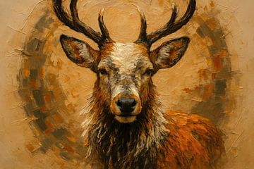 Cerf élaphe pour motif circulaire sur Imperial Art House