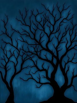 Blue Brain Haunted Tree by Artistic