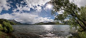 Lake Hayes in stormachtig weer, Nieuw Zeeland van Christian Müringer