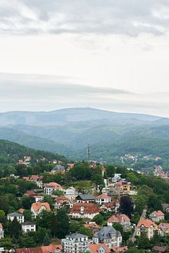 Uitzicht op Wernigerode en de Harz van Heiko Kueverling