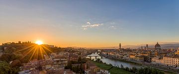 Coucher de soleil sur Florence sur Rob van Esch