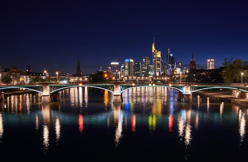 Frankfurt skyline by night by Thomas Marx