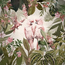 Zauberhafter Papagein im tropischen Regenwald von Floral Abstractions