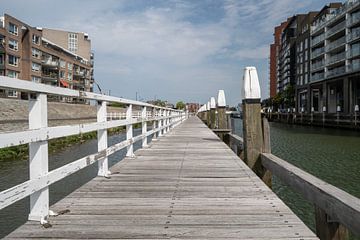 Steiger in de Riedijks Haven in Dordrecht (kleur) van Rick Van der Poorten