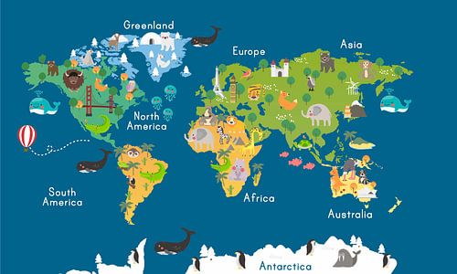 World Map for Kids