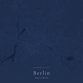 Historische Landkarte von Berlin, Deutschland von Ortsdrucke