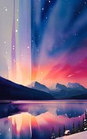 zonsondergang in Alaska