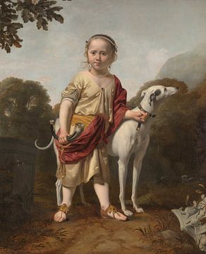 Portret van een meisje als een jageres, Caesar Van Everdingen