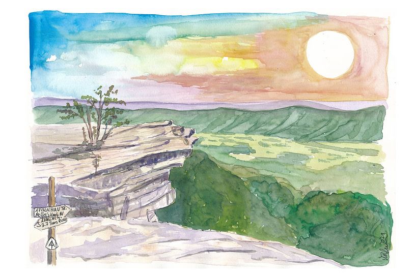 Traum vom Wandern auf dem Appalachian Trail mit McAfee Knob von Markus Bleichner