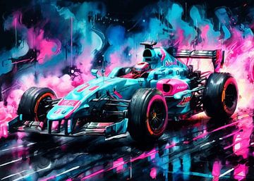 Alpine Formula One Watercolor by MIROKKU