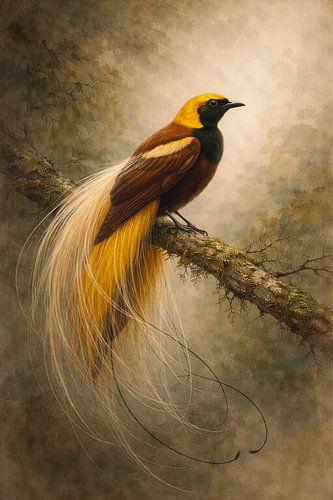 Paradijsvogel wanddecoratie voor luxe interieurinrichting