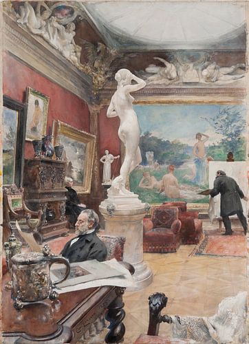 Interieur van de Fürstenberg Galerij, Carl Larsson