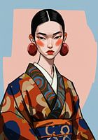 Karmozijnrode kimono