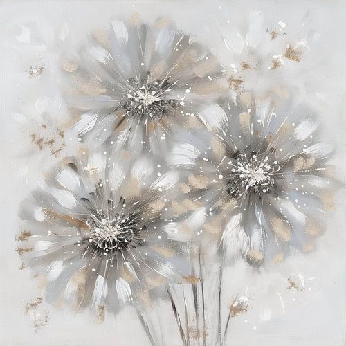 Fleurs abstraites dans une lumière brumeuse