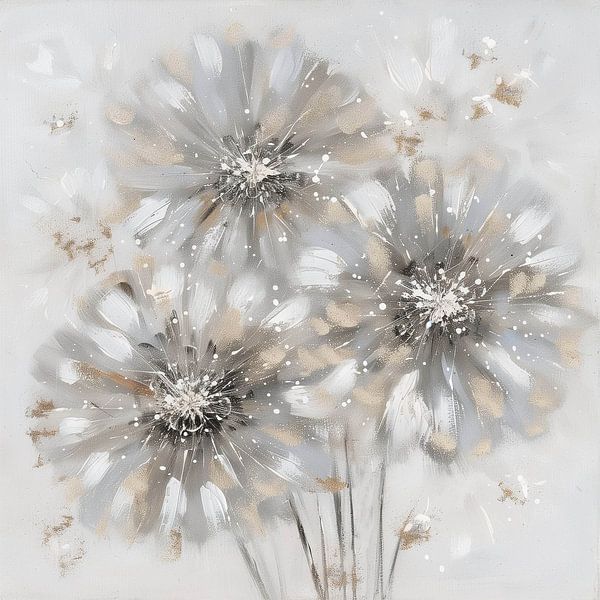 Fleurs abstraites dans une lumière brumeuse par Color Square