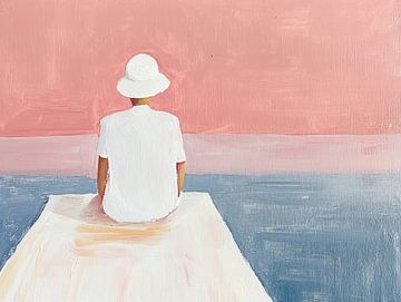 Seascape | Pink Horizon by Wonderful Art