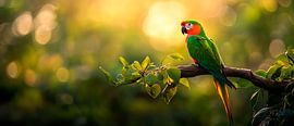 Perroquet coloré au soleil sur Poster Art Shop