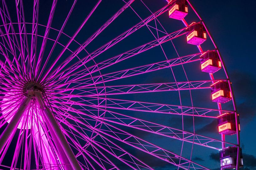 Ferris wheel on the coast. Popart. by Alie Ekkelenkamp