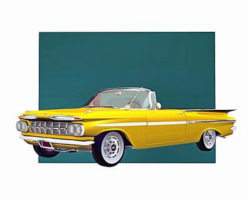 Classic car –  Oldtimer Chevrolet Impala 1959 convertible by Jan Keteleer