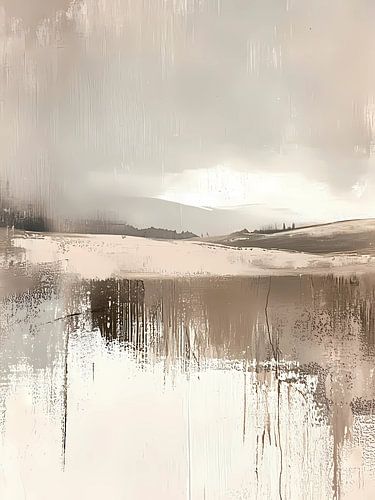 Minimalist Neutral Abstract Landscape